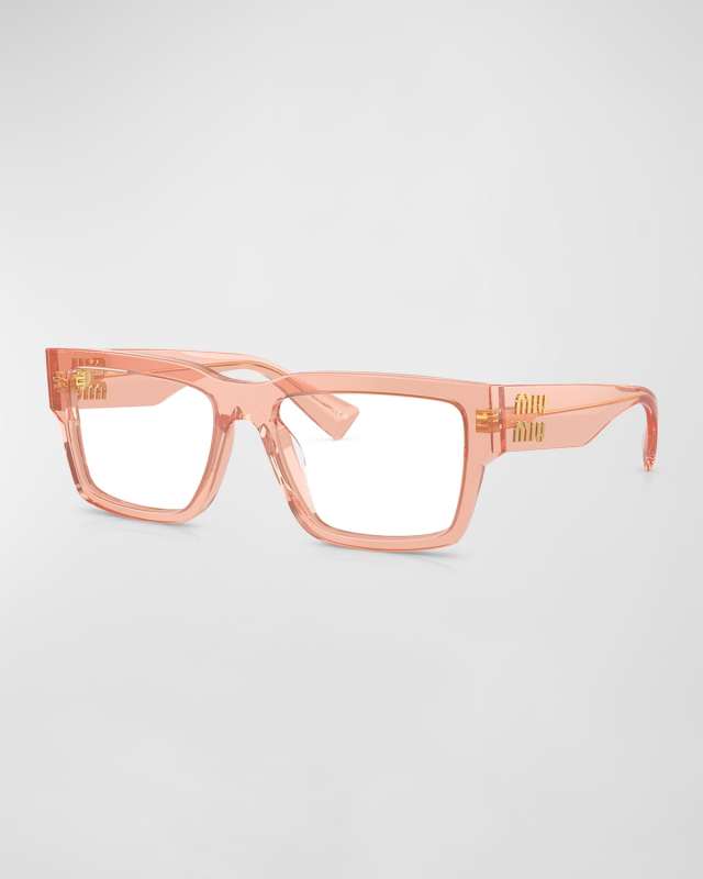 Transparent Acetate Rectangle Glasses